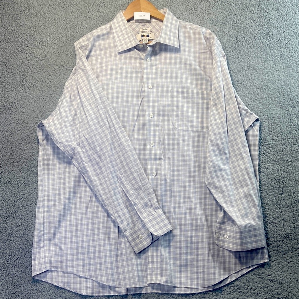 Joseph Abboud Non-Iron Egyptian Cotton Dress Shirt , Multi Color Check Print